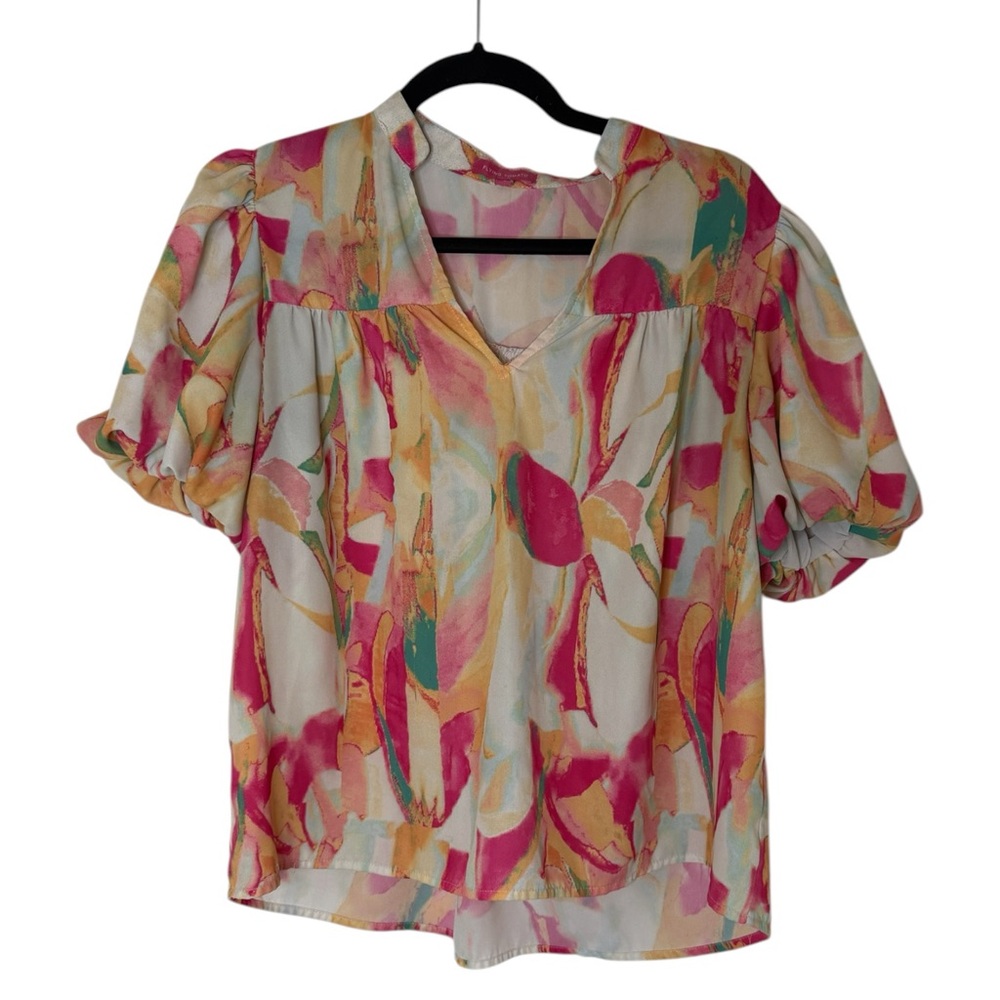 Flying Tomato Multicolor Abstract Blouse - Picture 2 of 4